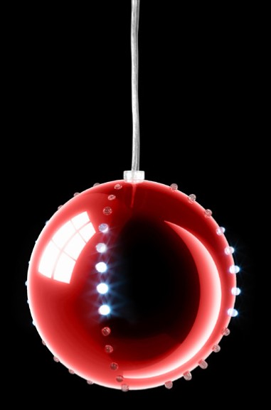 Leuchtkugel LED, 15cm, rot
