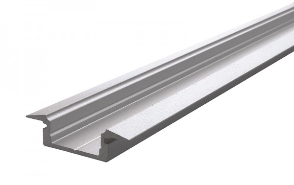 Einbau-T-Profil flach ET-01-10, Aluminium, Silber, eloxiert, 2 m